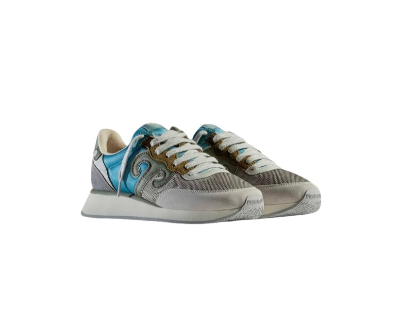 Wushu Ruyi - Sneakers Celeste, Grigio e Verde Militare Master Sport MS321