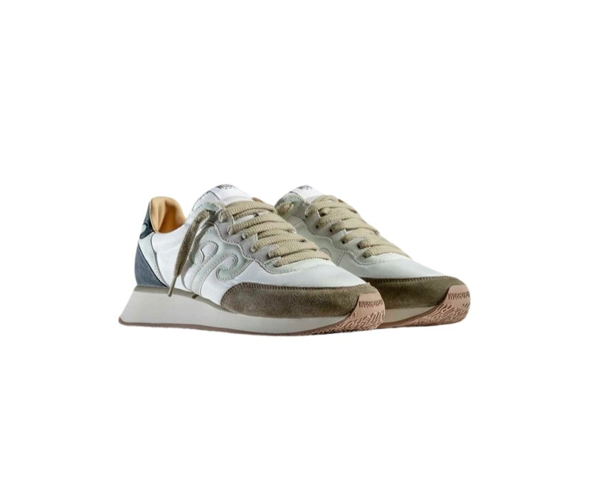 Wushu Ruyi - Sneakers Bianche, Verde Militare e Blu Master M469