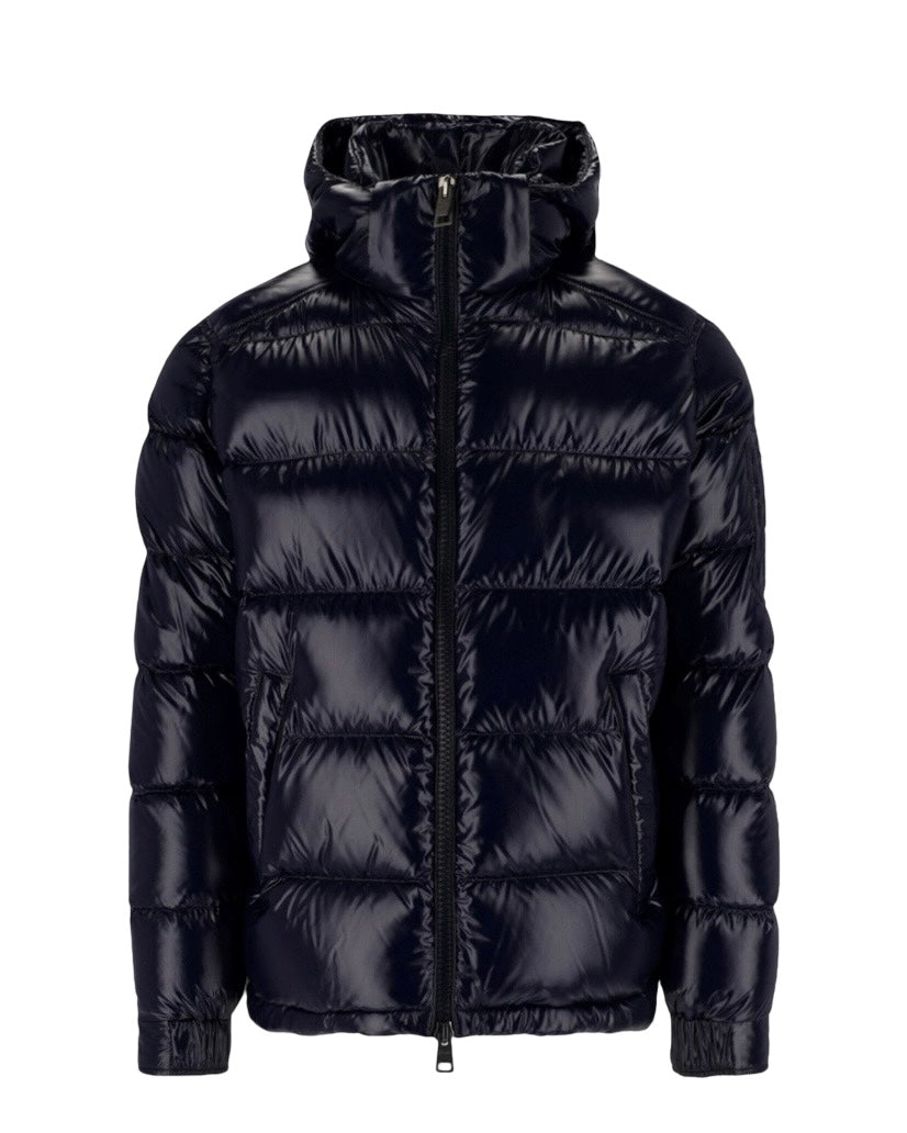HERNO - Piumino Hero Blu in Nylon lucido