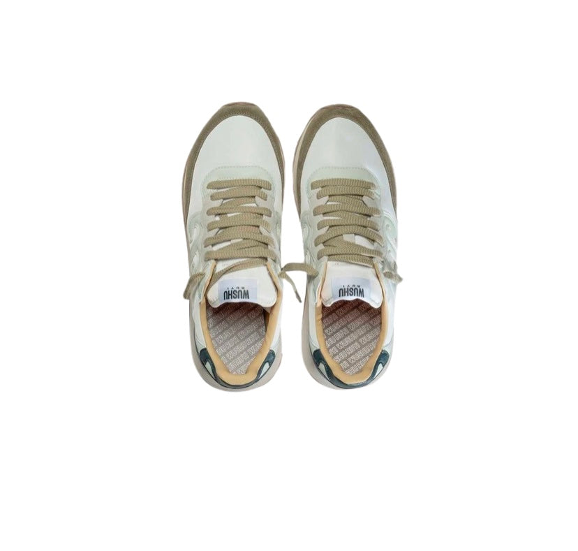Wushu Ruyi - Sneakers Bianche, Verde Militare e Blu Master M469