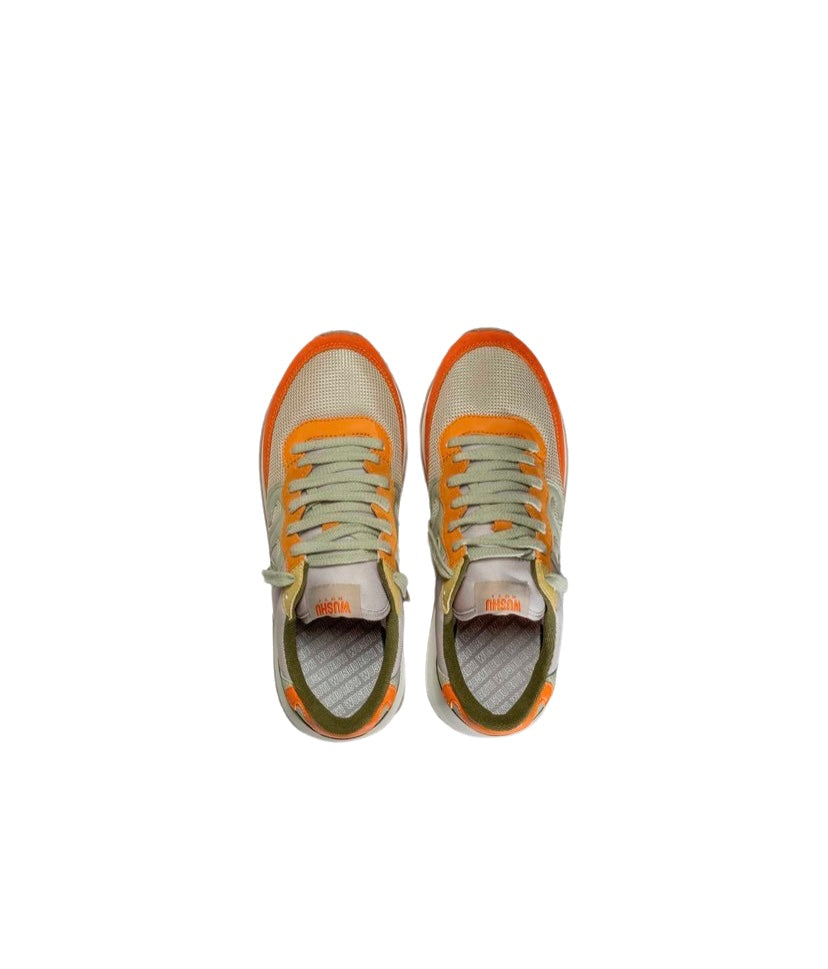 Wushu Ruyi - Sneakers Arancione, Grigio e Verde Militare Master Sport MS322