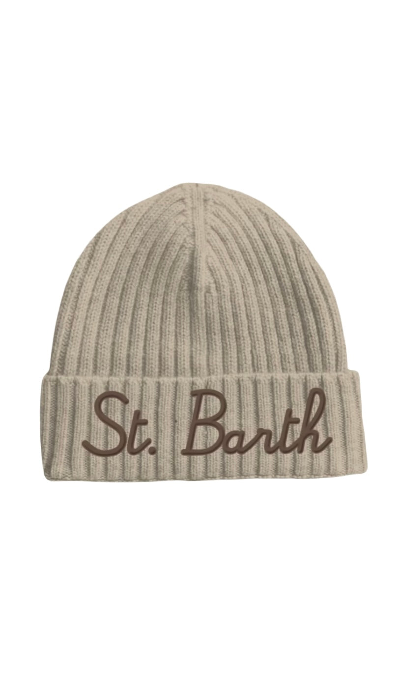 MC2 SAINT BARTH - Cappellino Wengen Beige con scritta Marrone