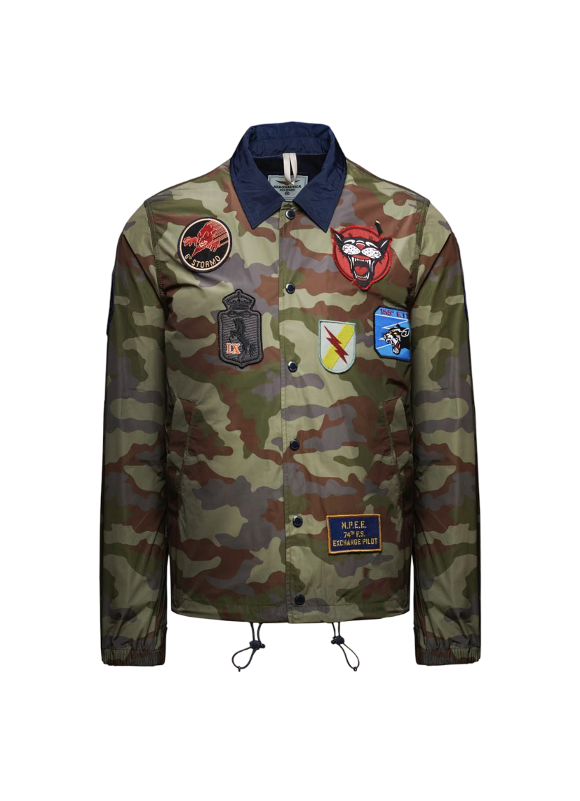 AERONAUTICA MILITARE - Giacca Camouflage Coach Jacket Packable