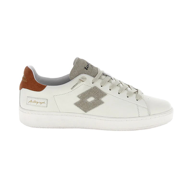 LOTTO - Sneakers Autograph Stripes Bianche e Beige