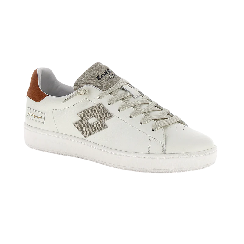 LOTTO - Sneakers Autograph Stripes Bianche e Beige
