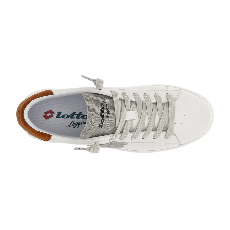 LOTTO - Sneakers Autograph Stripes Bianche e Beige