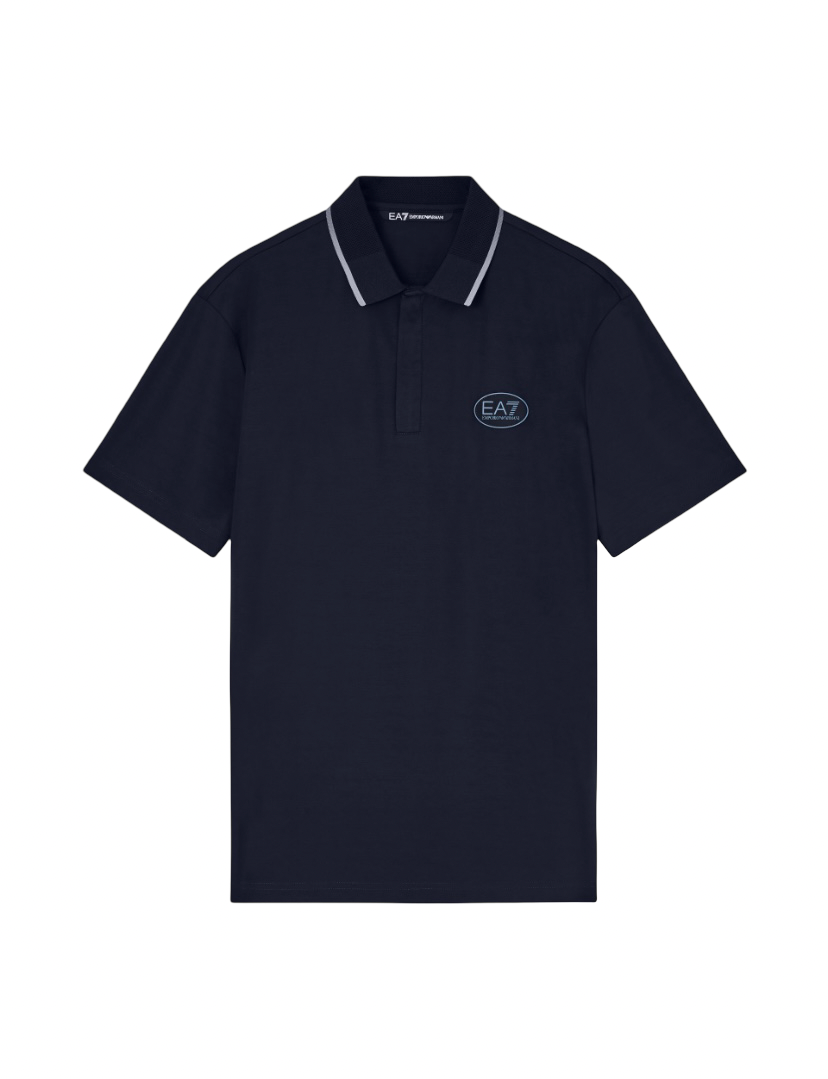 EA7 - Polo Blu Golf Pro in tessuto tecnico Ventus7