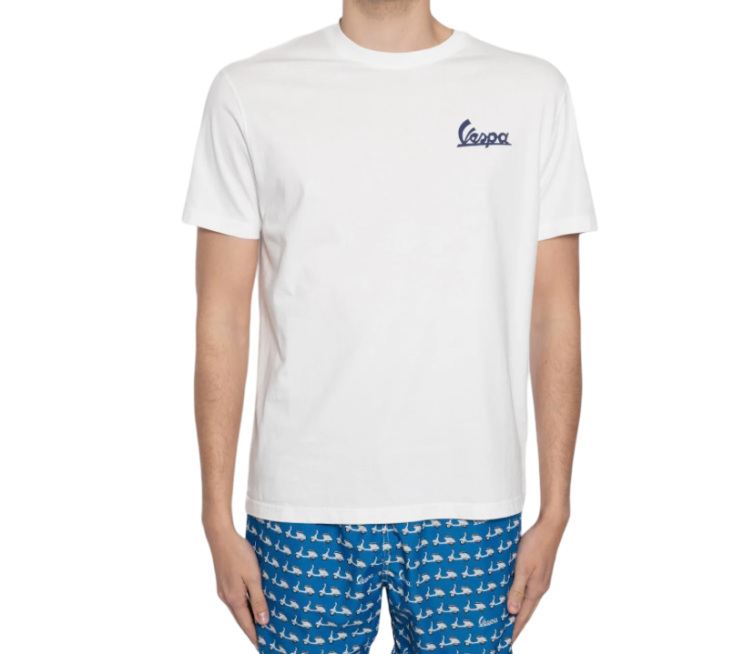 MC2 SAINT BARTH - T-shirt Bianca Vespa 50 Special con Stampa Retro