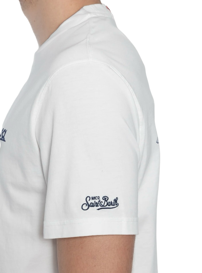 MC2 SAINT BARTH - T-shirt Bianca Vespa 50 Special con Stampa Retro