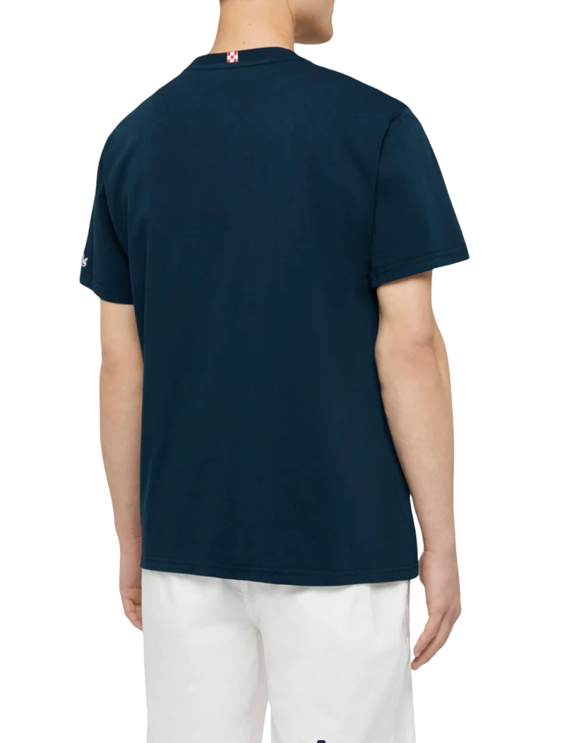 MC2 SAINT BARTH - T-shirt Austin Blu con Orologio e Ricamo Non Voglio Mica la Luna