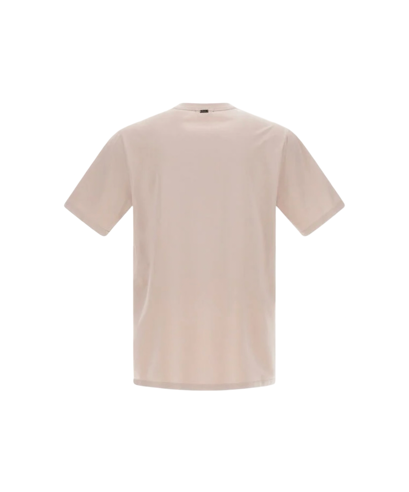 HERNO - T-shirt Beige in Cotone Stretch Superfine