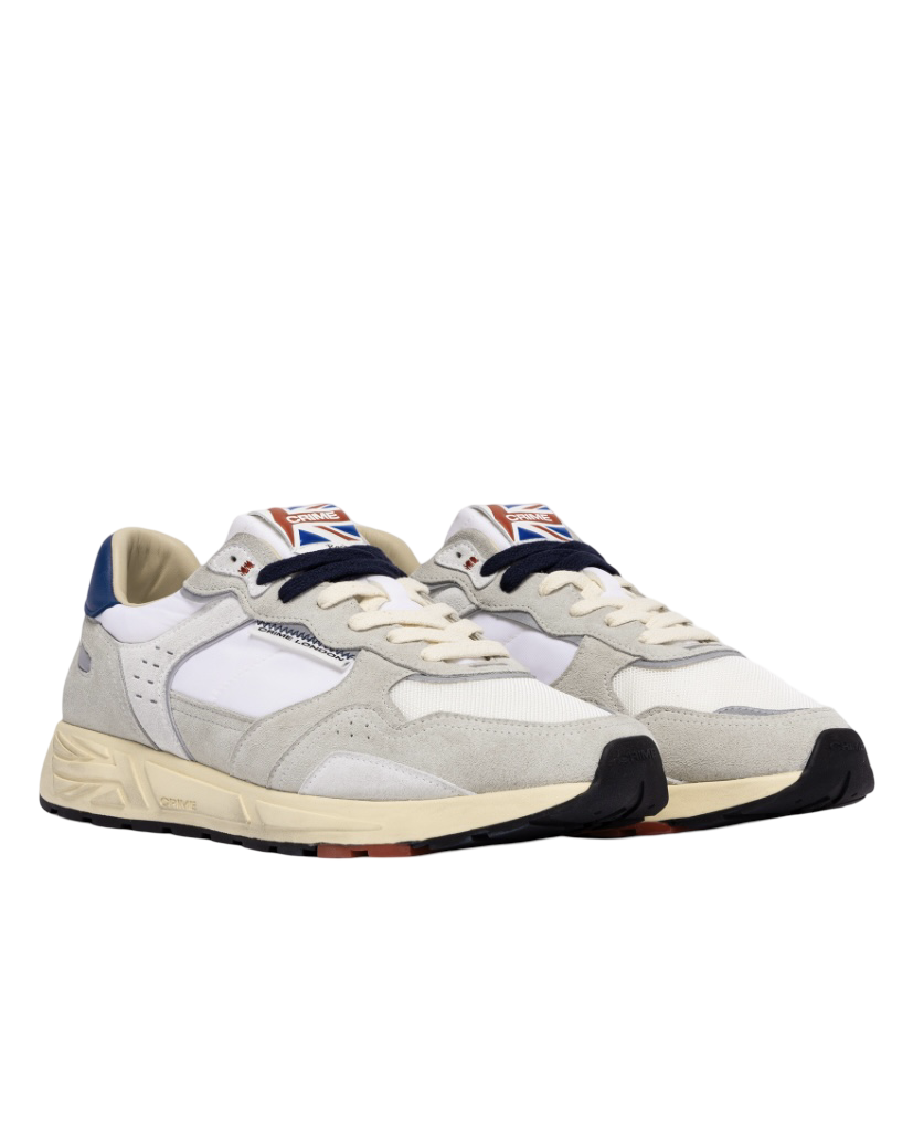 CRIME LONDON - Sneakers Rush Bianca, Grigia e City Blue