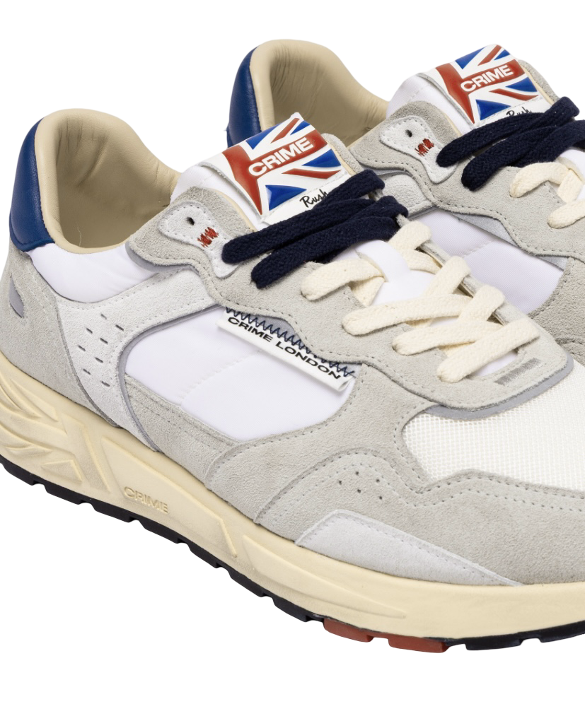 CRIME LONDON - Sneakers Rush Bianca, Grigia e City Blue
