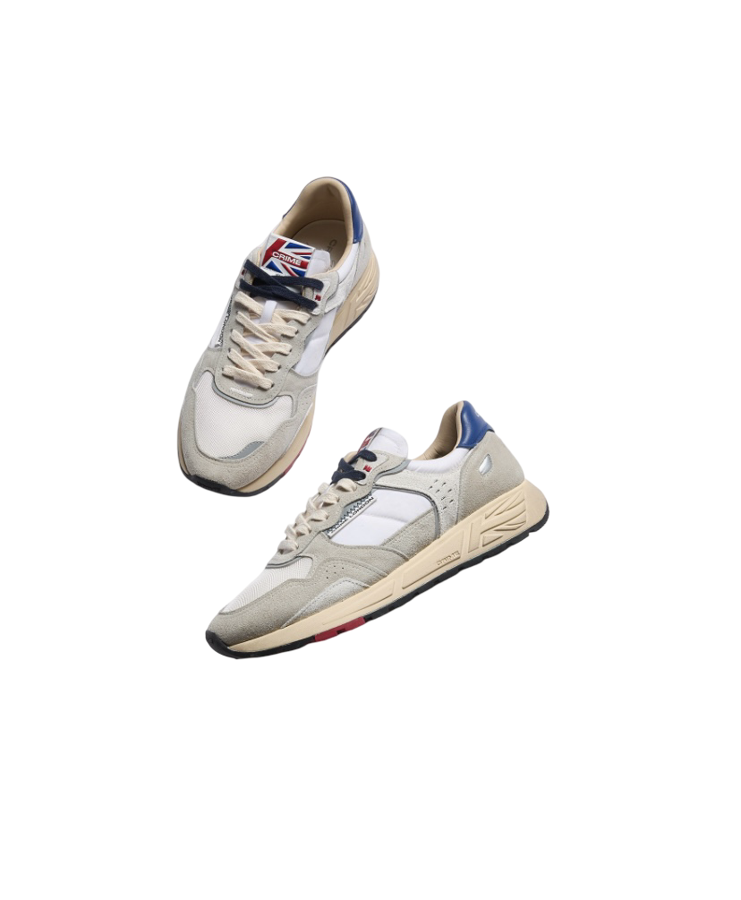 CRIME LONDON - Sneakers Rush Bianca, Grigia e City Blue