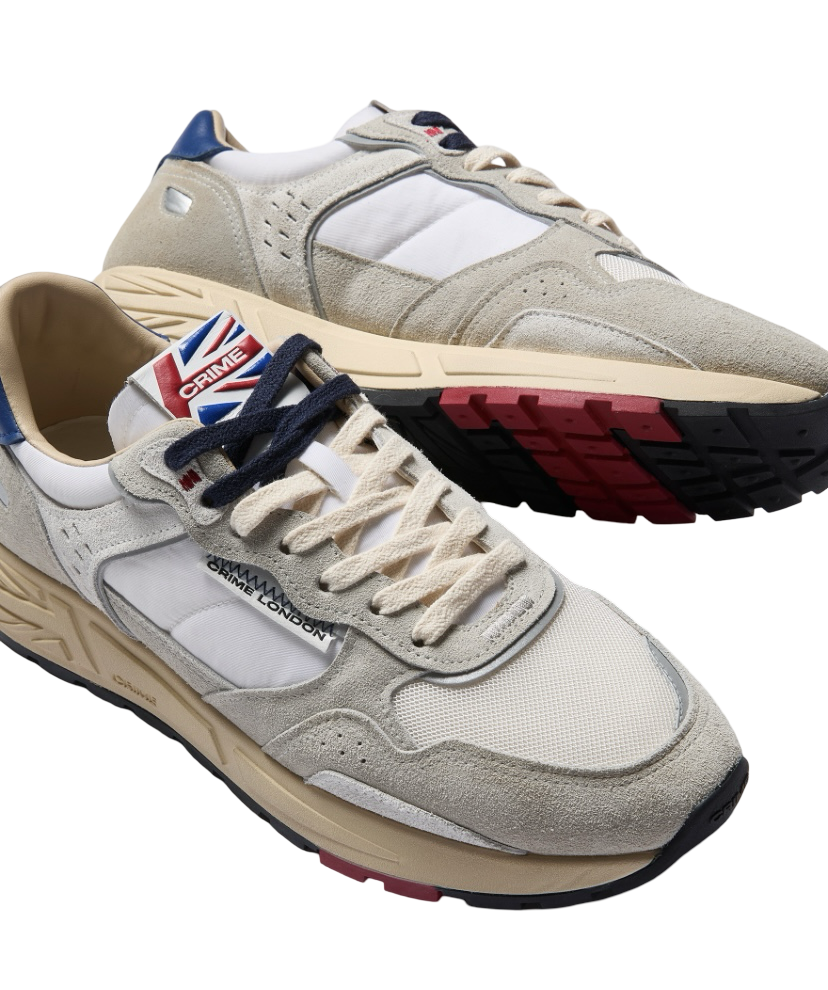 CRIME LONDON - Sneakers Rush Bianca, Grigia e City Blue