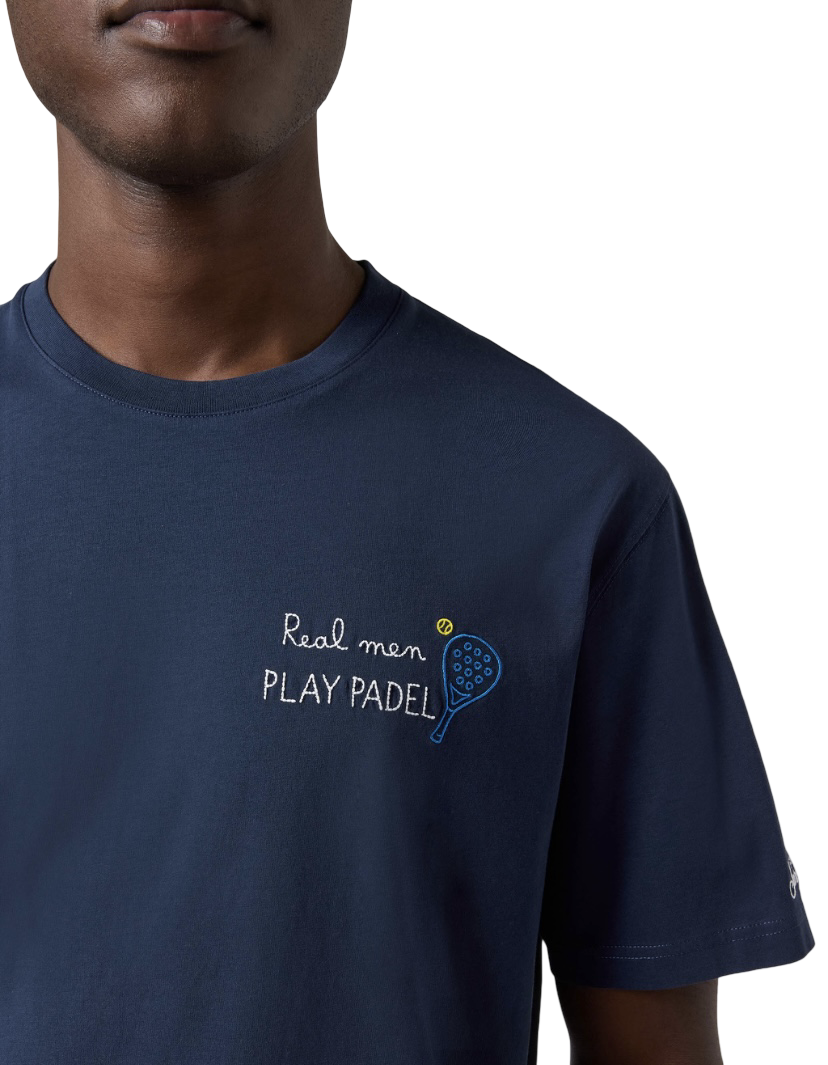 MC2 SAINT BARTH - T-shirt Blu Real Man Play Padel