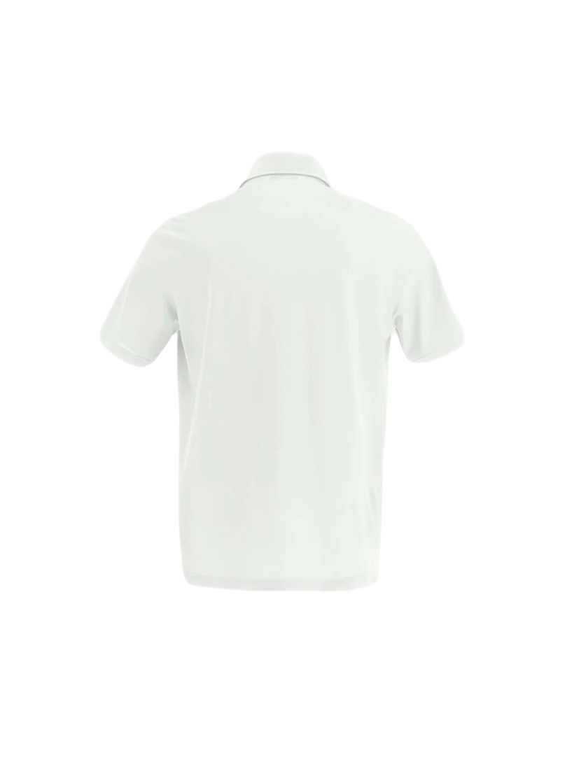 HERNO - Polo Bianco Ghiaccio in Jersey Crepe