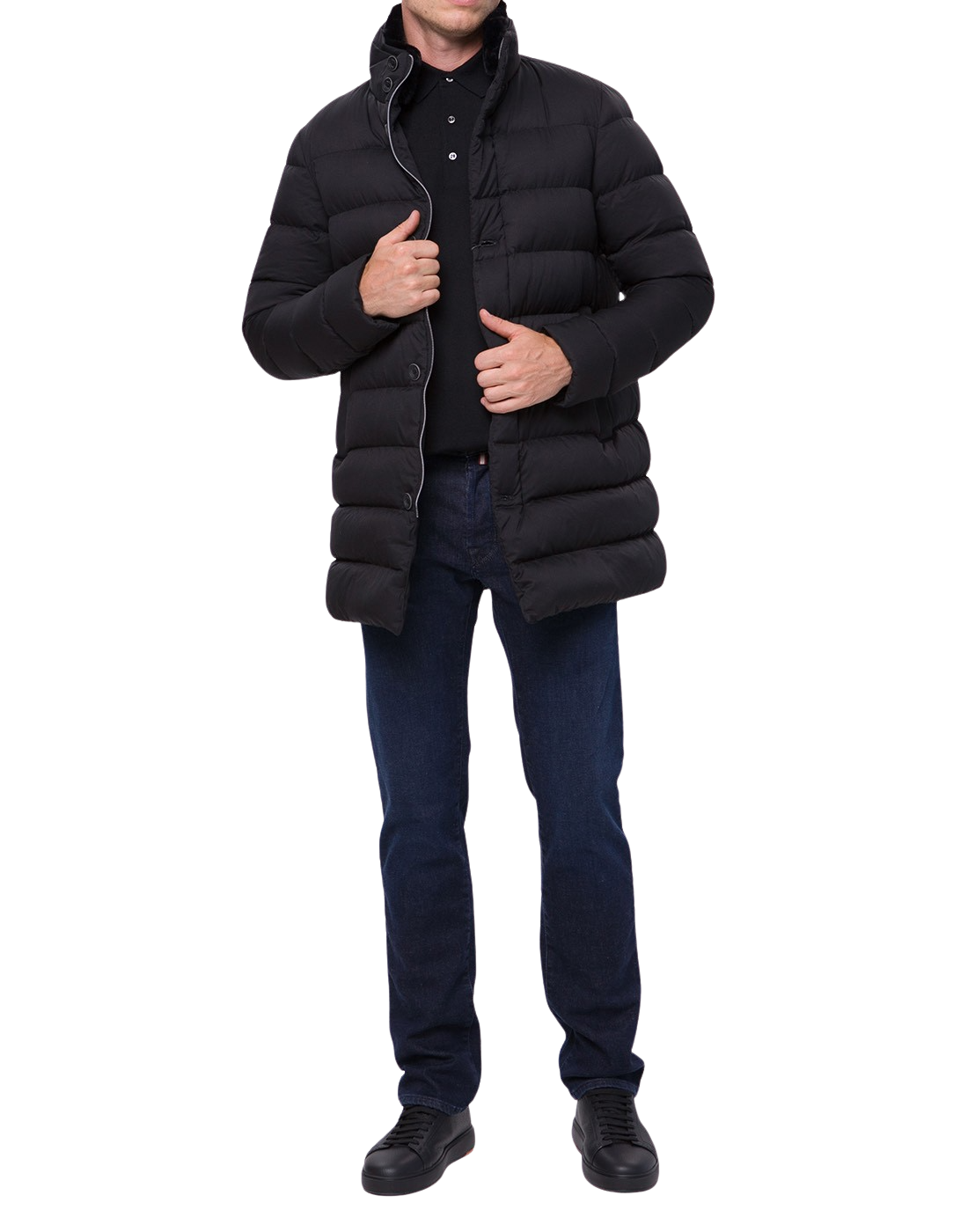 HERNO - Piumino Nero in Arendelle