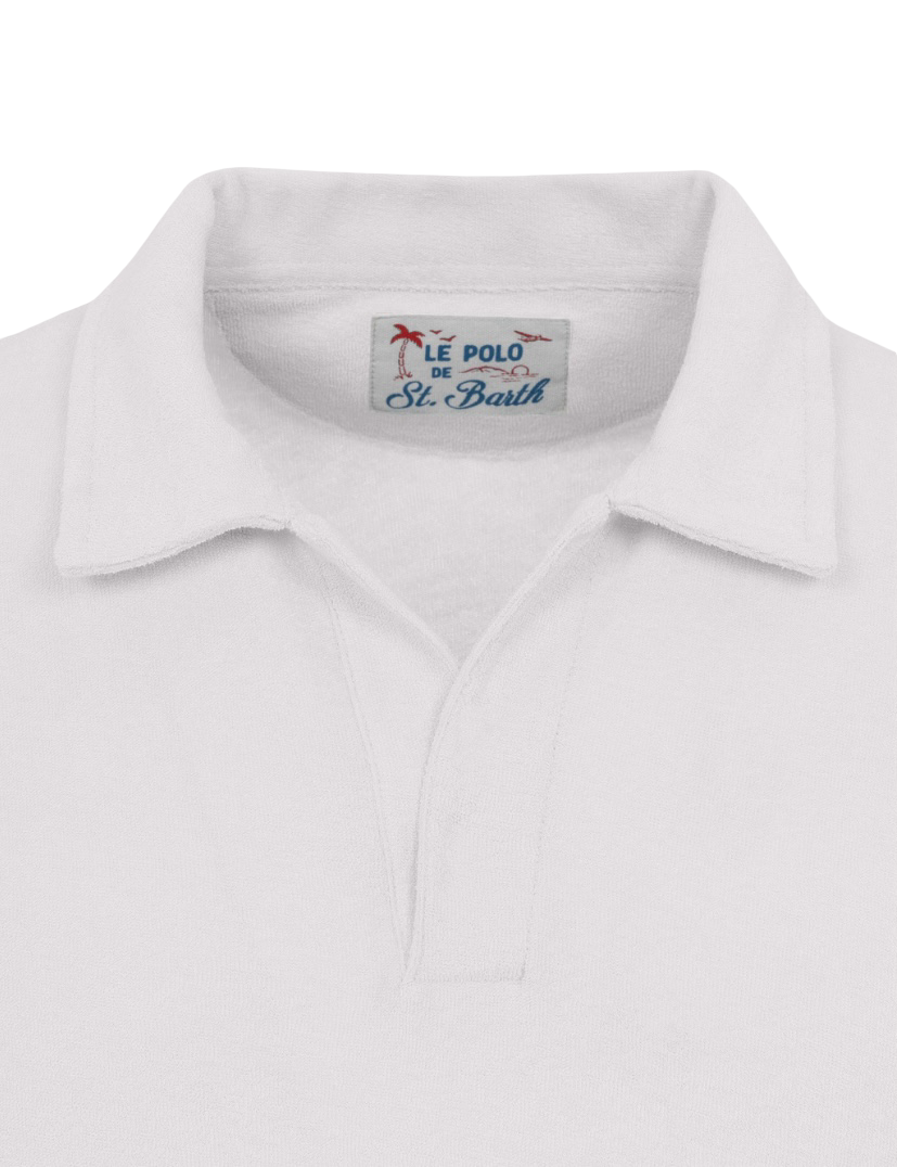 MC2 SAINT BARTH- Polo Bianca Terry in Spugna Ultra Light