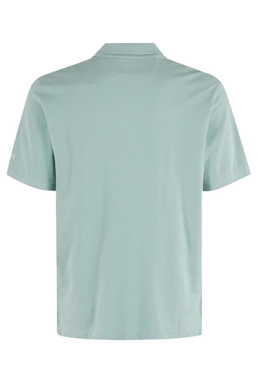 MC2 SAINT BARTH - Polo Verde Salvia Charles in Cotone Stretch Piquet Senza Bottoni