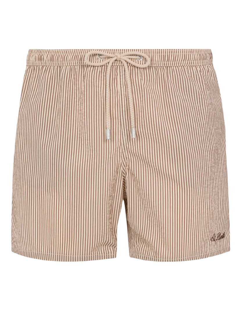 MC2 SAINT BARTH - Costume Patmos Seersucker Stripes Beige