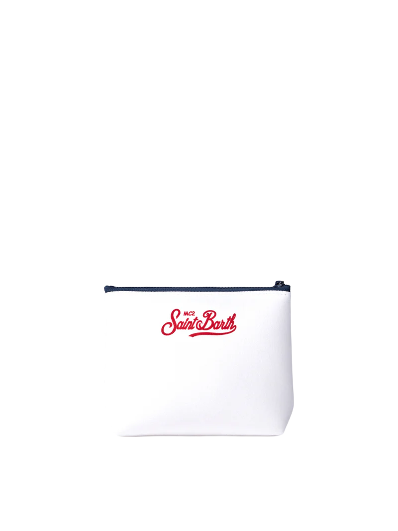 MC2 SAINT BARTH - Pochette in Lana Aline Vacanze Di Natale Logo Bianca