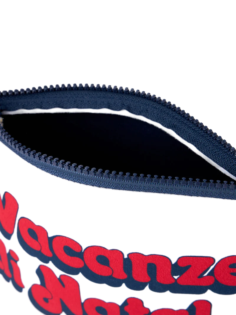 MC2 SAINT BARTH - Pochette in Lana Aline Vacanze Di Natale Logo Bianca