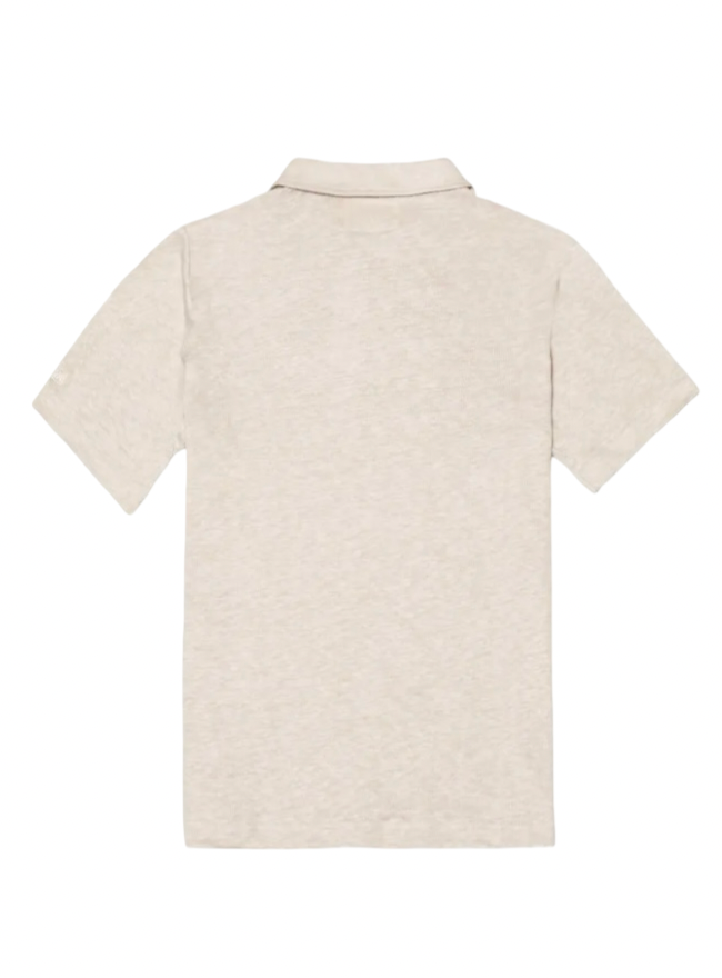MC2 SAINT BARTH - Polo Fraser Beige in Lino Senza Bottoni