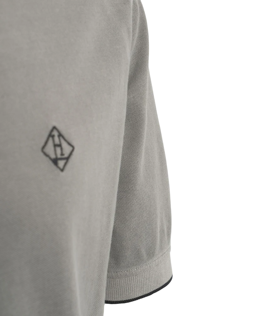 HERNO - Polo Grigia con Ricamo Logo