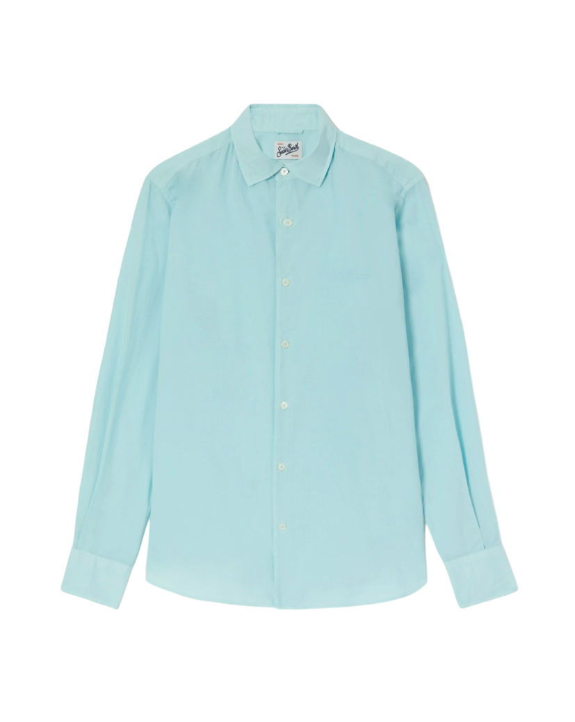 MC2 SAINT BARTH - Camicia Celeste in Voile di Cotone