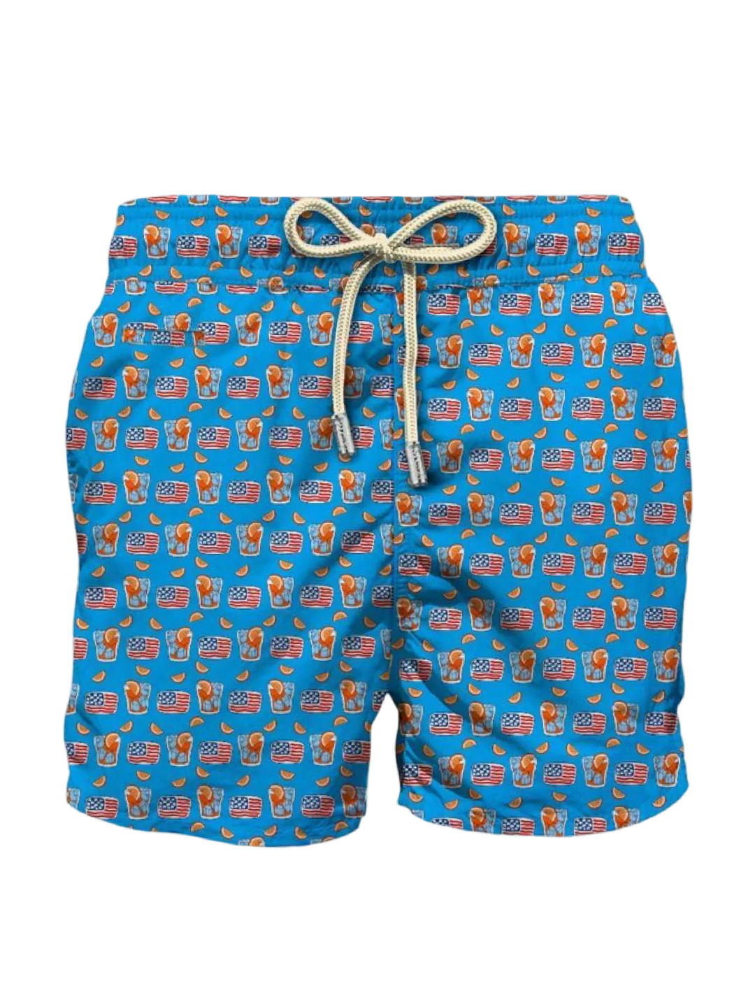MC2 SAINT BARTH - Costume Celeste con Stampa Americano