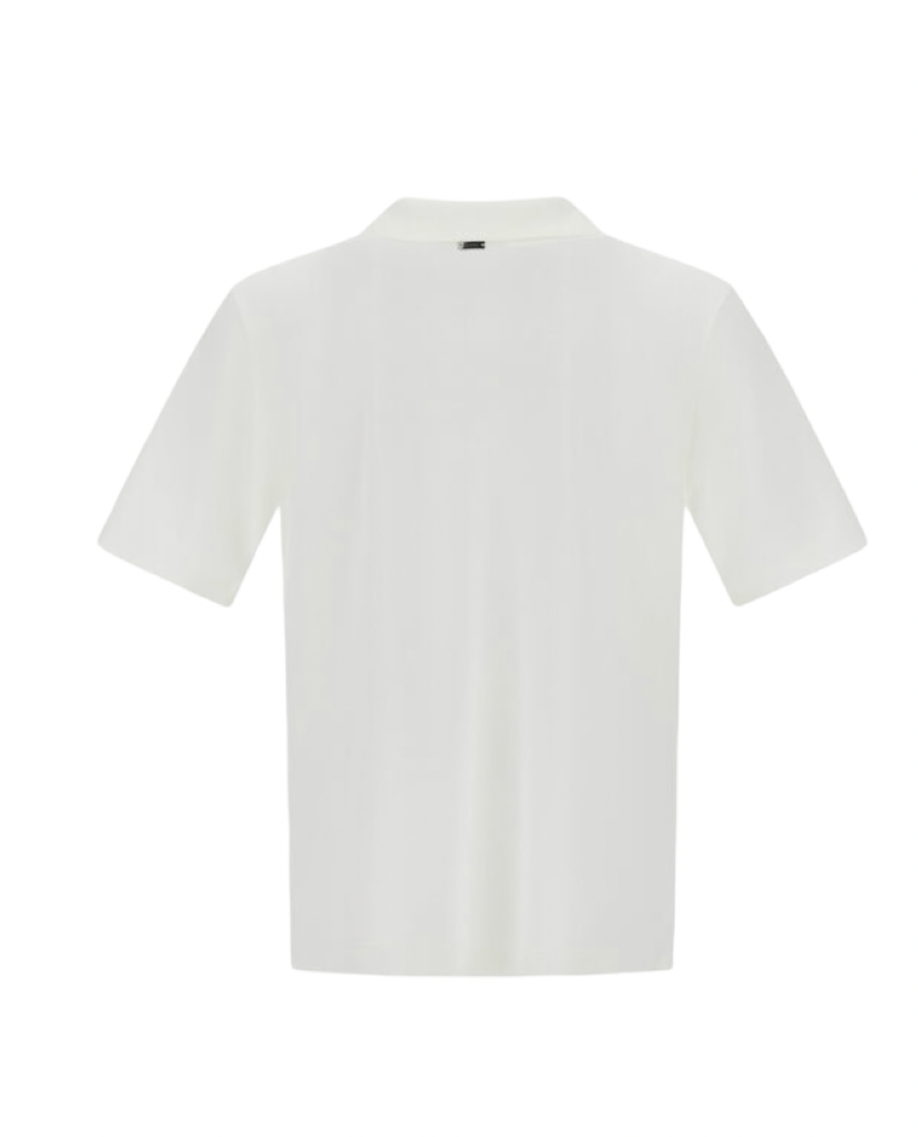 HERNO - Polo Bianca in Jersey Knit Effect