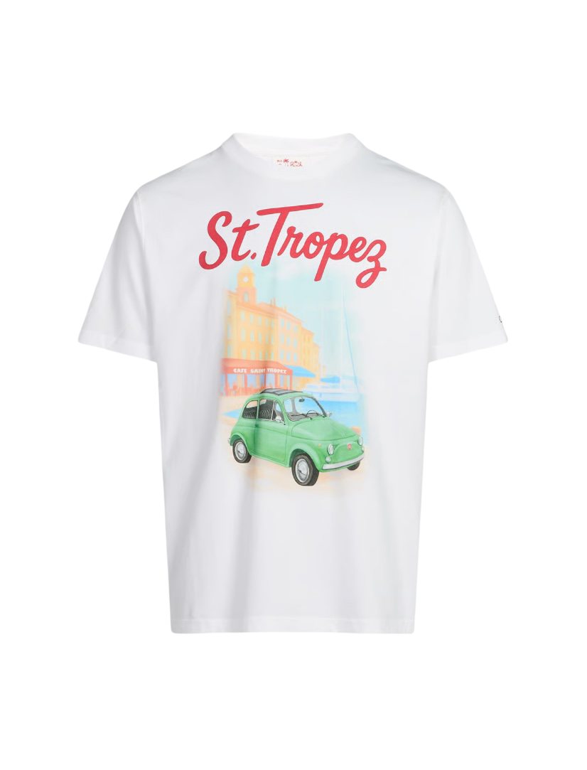MC2 SAINT BARTH - T-shirt Bianca St Tropez Port Car