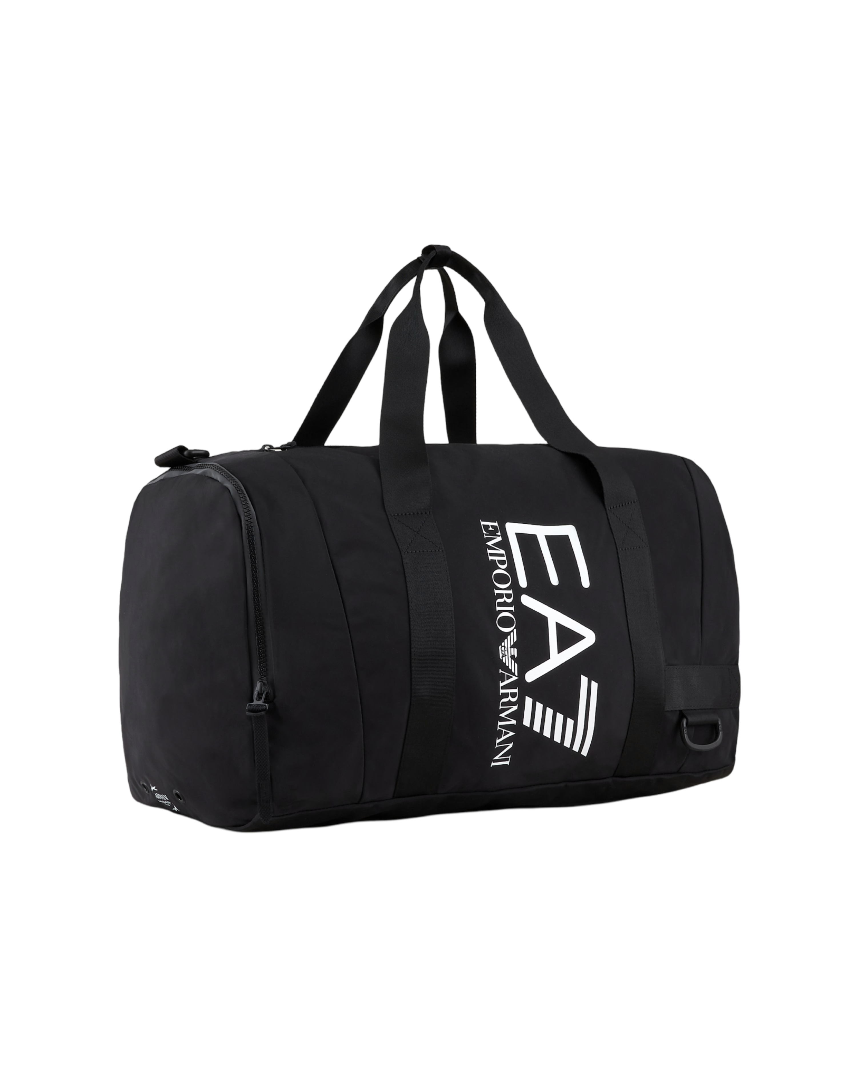 EA7 - Borsone Sportivo Nero con Maxi Logo in Tessuto Tecnico