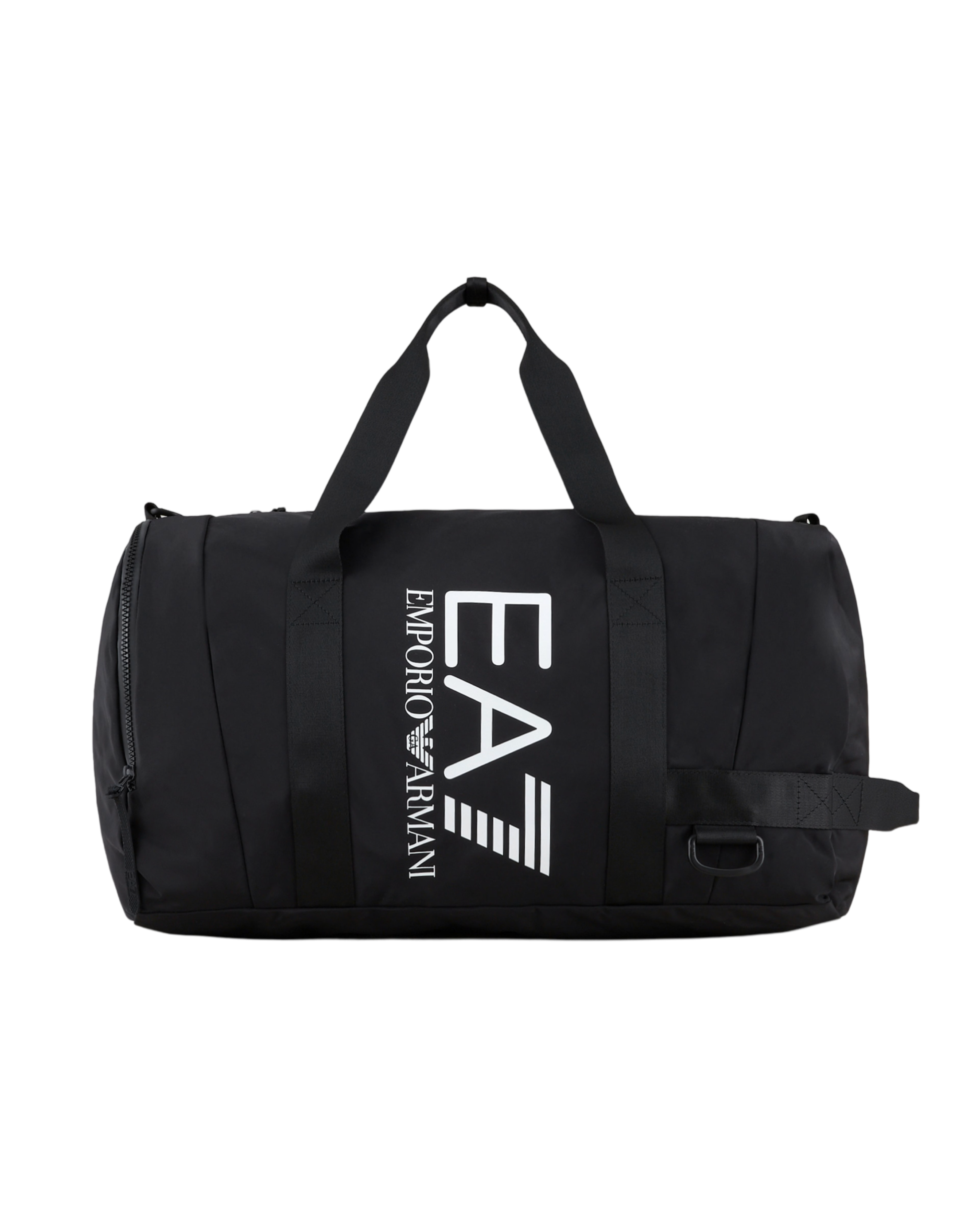 EA7 - Borsone Sportivo Nero con Maxi Logo in Tessuto Tecnico