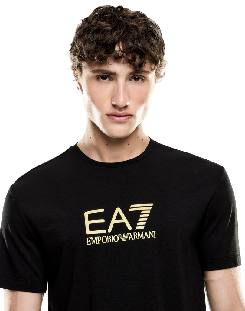 EA7 - T-shirt Nera Gold Label