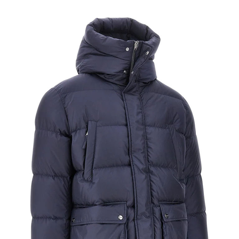 HERNO - Bomber Blu in Nylon Chamonix