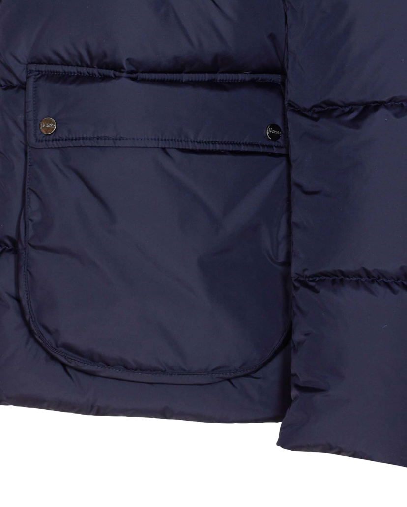 HERNO - Bomber Blu in Nylon Chamonix
