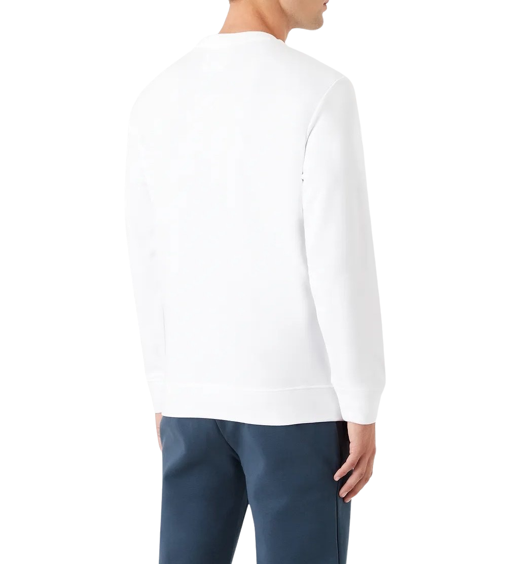 EMPORIO ARMANI - Felpa Bianca con stampa Logo Essential