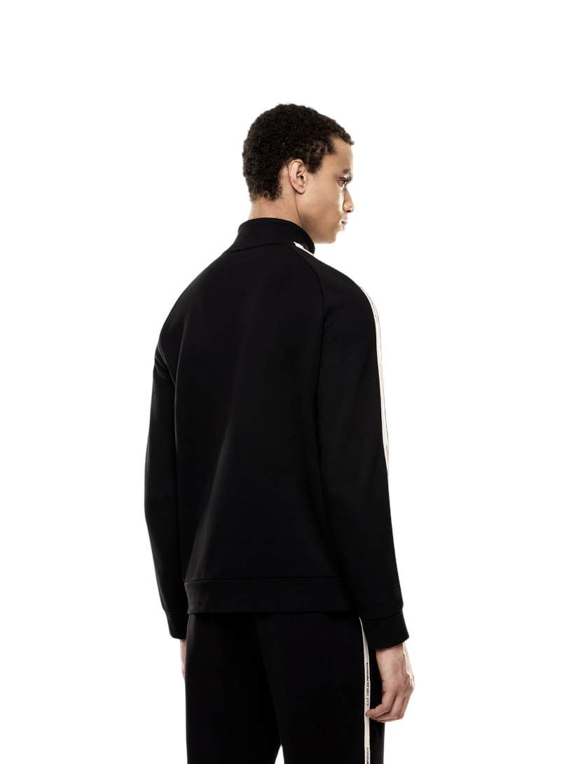 EA7 - Felpa Nera Mezza Zip Logo Series
