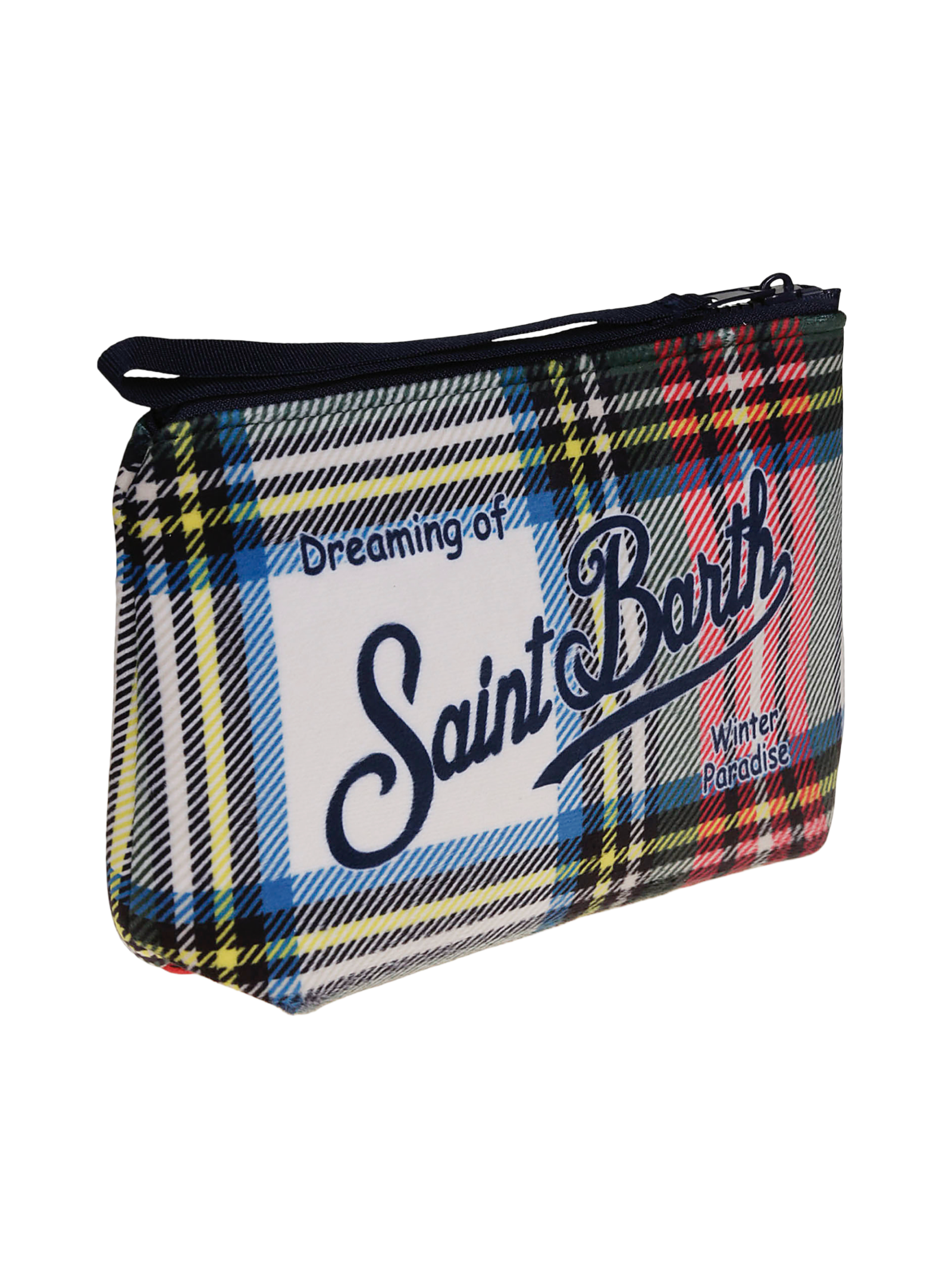 MC2 SAINT BARTH - Pochette Aline Tartan Bianco