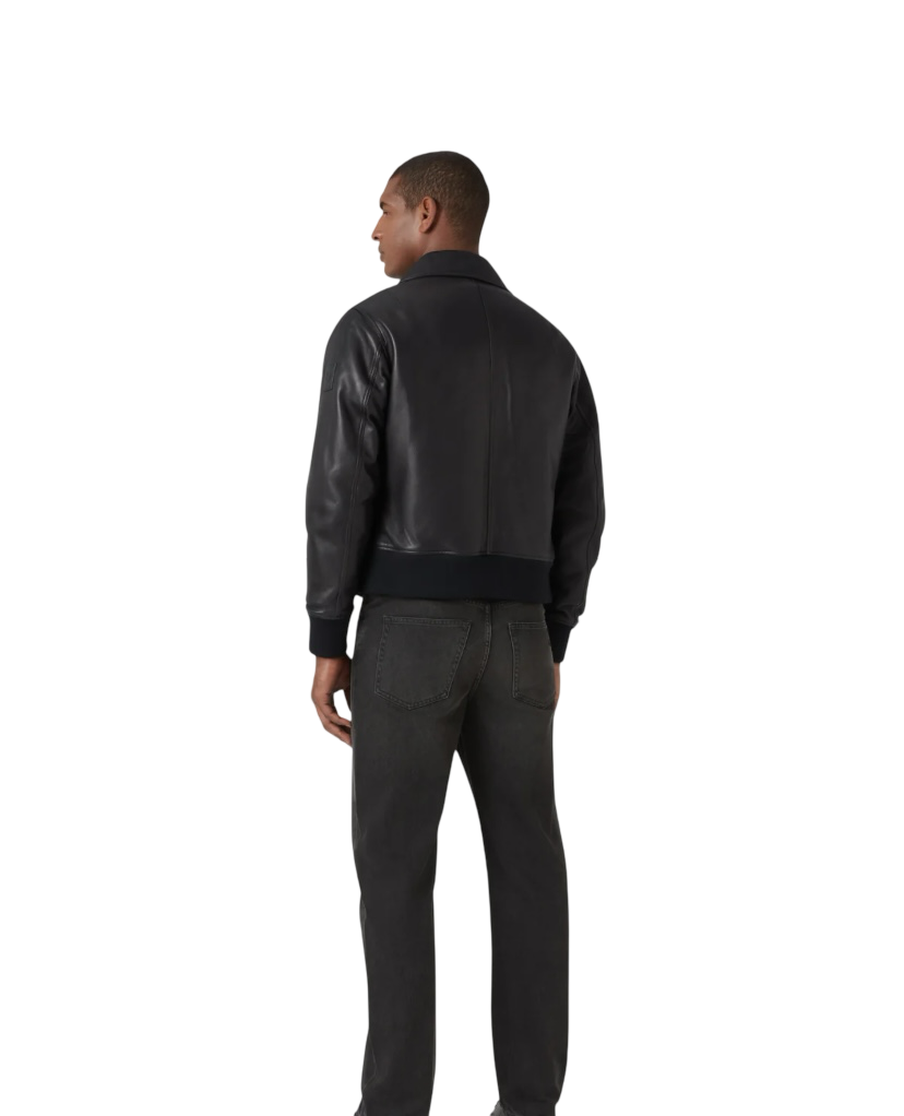 BELSTAFF - Giacca di Pelle Nera Pilot
