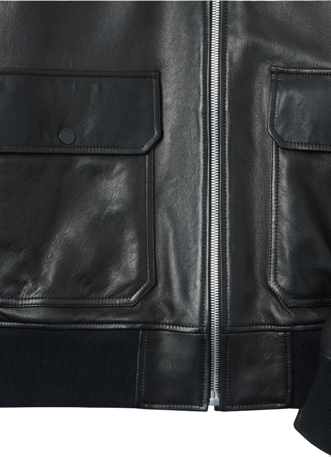 BELSTAFF - Giacca di Pelle Nera Pilot