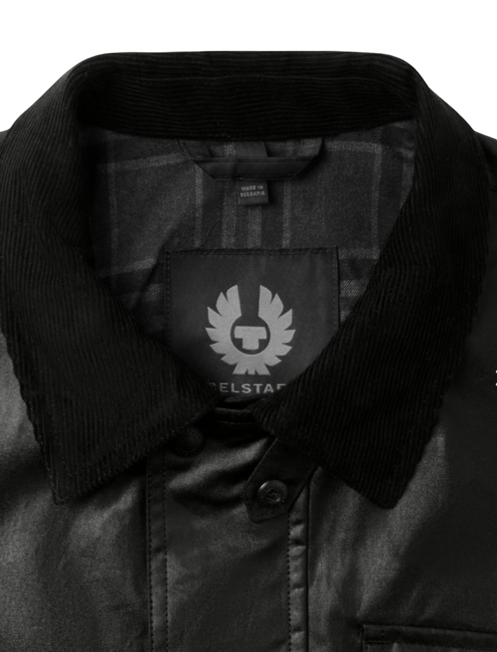 BELSTAFF - Giacca Incline Nera in Cotone Cerato