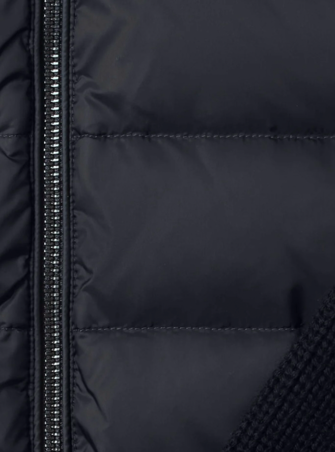 BELSTAFF - Cardigan Circuiteer Blu Scuro con inserti in piumino