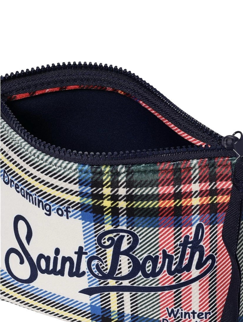 MC2 SAINT BARTH - Pochette Aline Tartan Bianco