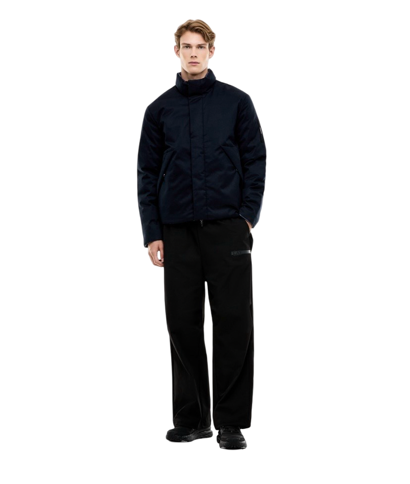 EA7 - Bomber Blu Reversibile in tessuto Tecnico Imbottito