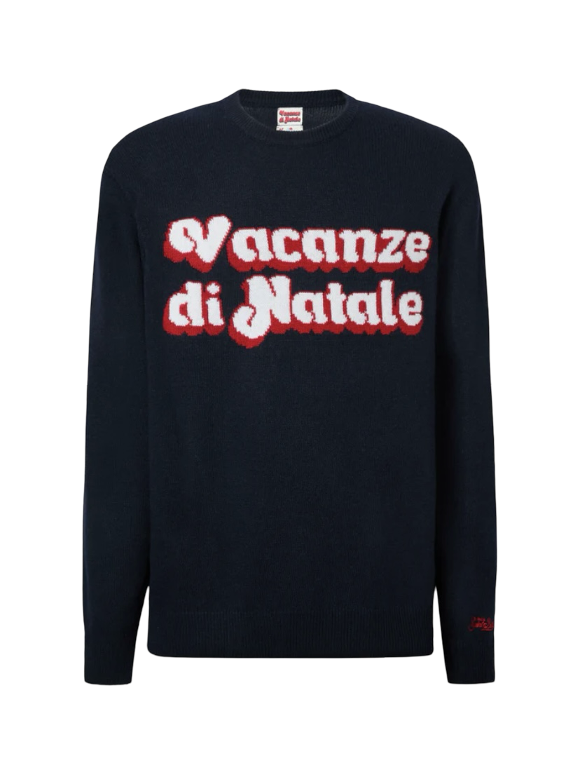 MC2 SAINT BARTH - Maglione Blu Vacanze Di Natale