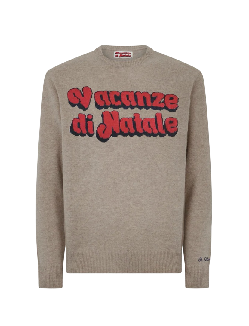 MC2 SAINT BARTH - Maglione Beige Vacanze Di Natale