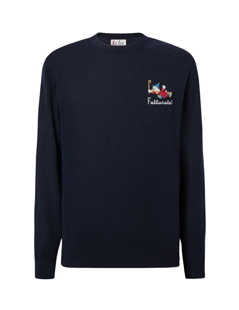 MC2 SAINT BARTH - Maglione Blu Paperone Fatturate